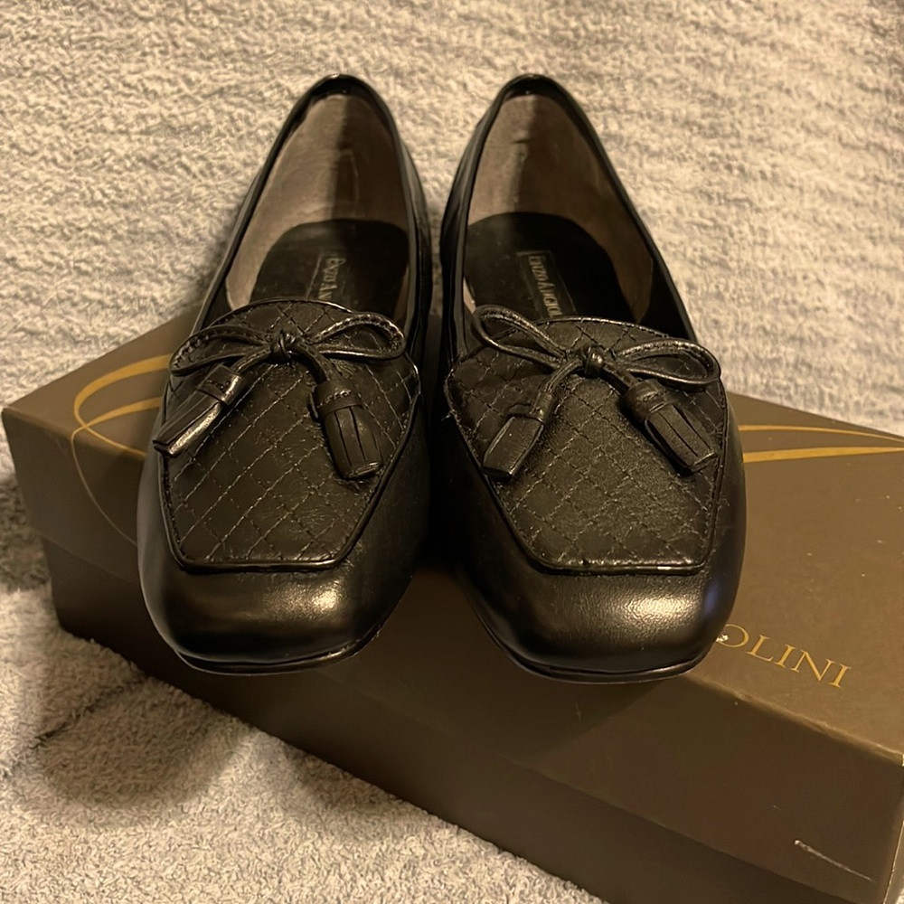 Enzo Angolini Black Dressy Loafers 8.5W